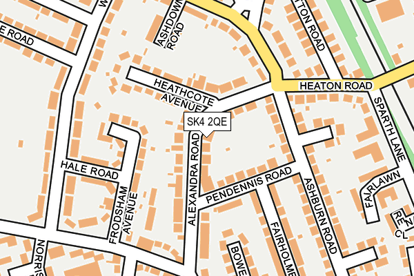 SK4 2QE map - OS OpenMap – Local (Ordnance Survey)