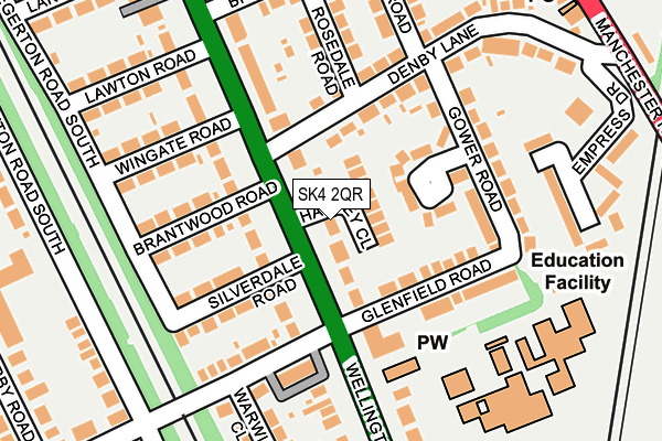 SK4 2QR map - OS OpenMap – Local (Ordnance Survey)