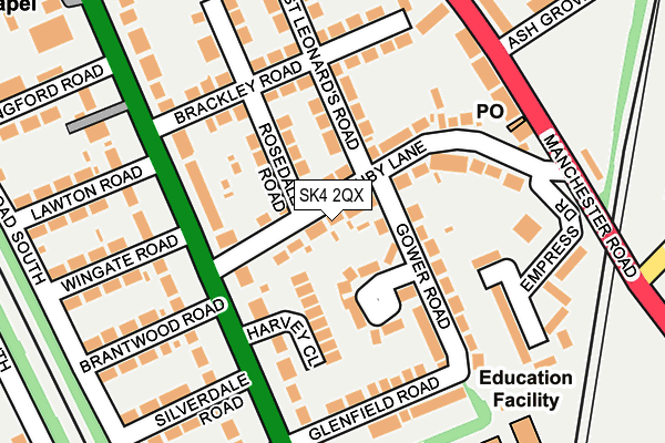 SK4 2QX map - OS OpenMap – Local (Ordnance Survey)