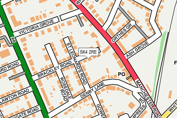SK4 2RE map - OS OpenMap – Local (Ordnance Survey)