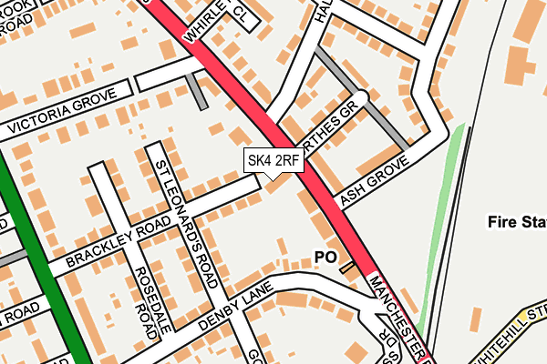 SK4 2RF map - OS OpenMap – Local (Ordnance Survey)