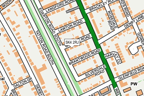 SK4 2RJ map - OS OpenMap – Local (Ordnance Survey)