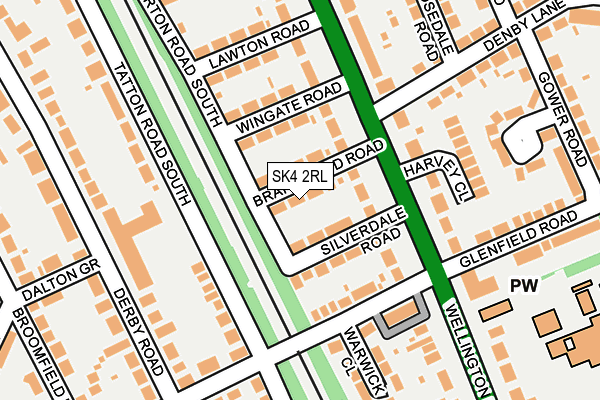 SK4 2RL map - OS OpenMap – Local (Ordnance Survey)