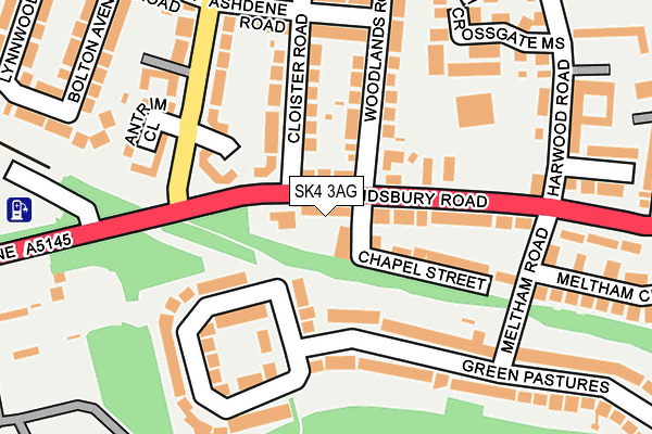 SK4 3AG map - OS OpenMap – Local (Ordnance Survey)