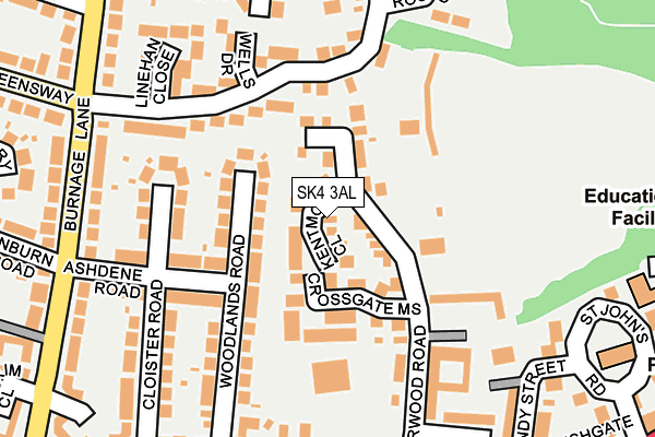 SK4 3AL map - OS OpenMap – Local (Ordnance Survey)