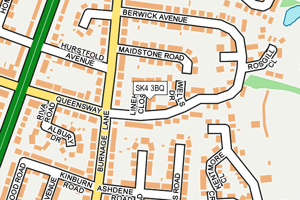 SK4 3BQ map - OS OpenMap – Local (Ordnance Survey)