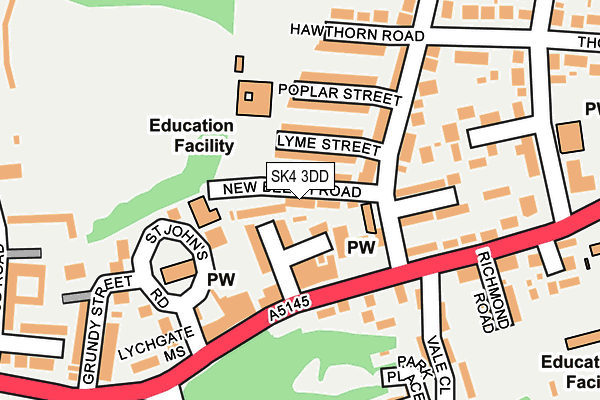 SK4 3DD map - OS OpenMap – Local (Ordnance Survey)