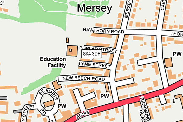 SK4 3DF map - OS OpenMap – Local (Ordnance Survey)