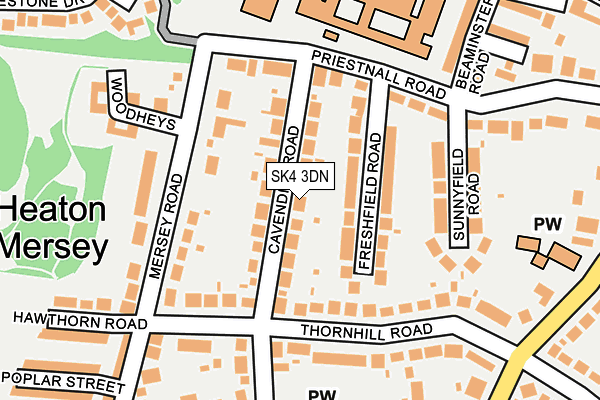 SK4 3DN map - OS OpenMap – Local (Ordnance Survey)