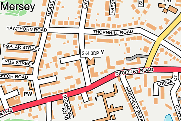 SK4 3DP map - OS OpenMap – Local (Ordnance Survey)