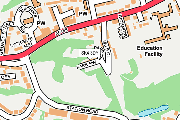 SK4 3DY map - OS OpenMap – Local (Ordnance Survey)