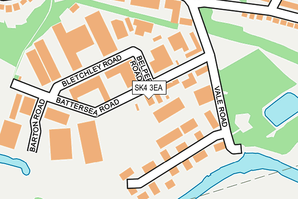 SK4 3EA map - OS OpenMap – Local (Ordnance Survey)