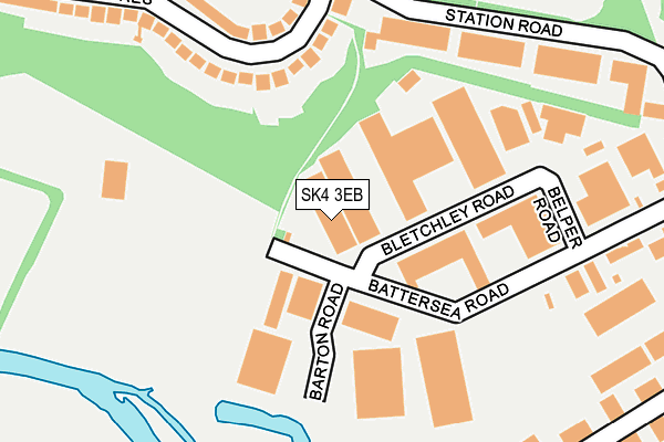 SK4 3EB map - OS OpenMap – Local (Ordnance Survey)