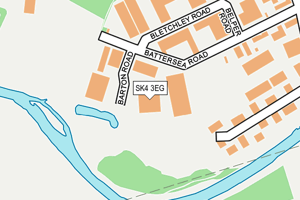 SK4 3EG map - OS OpenMap – Local (Ordnance Survey)