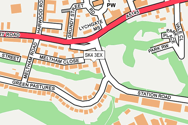 SK4 3EX map - OS OpenMap – Local (Ordnance Survey)