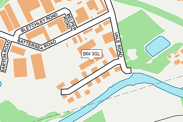SK4 3GL map - OS OpenMap – Local (Ordnance Survey)