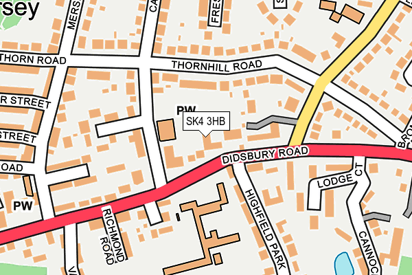 SK4 3HB map - OS OpenMap – Local (Ordnance Survey)