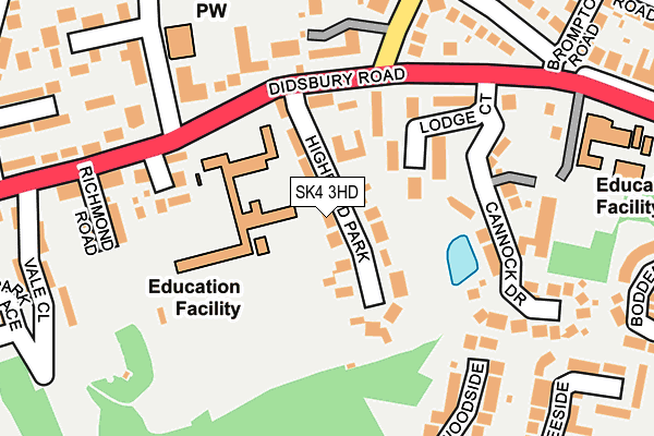 SK4 3HD map - OS OpenMap – Local (Ordnance Survey)