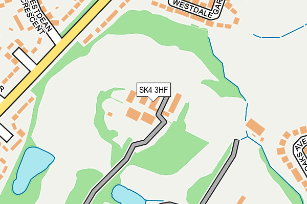 SK4 3HF map - OS OpenMap – Local (Ordnance Survey)