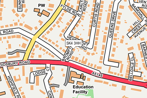 SK4 3HH map - OS OpenMap – Local (Ordnance Survey)