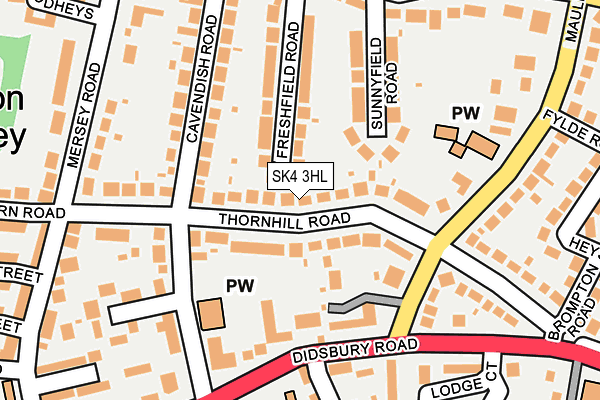 SK4 3HL map - OS OpenMap – Local (Ordnance Survey)