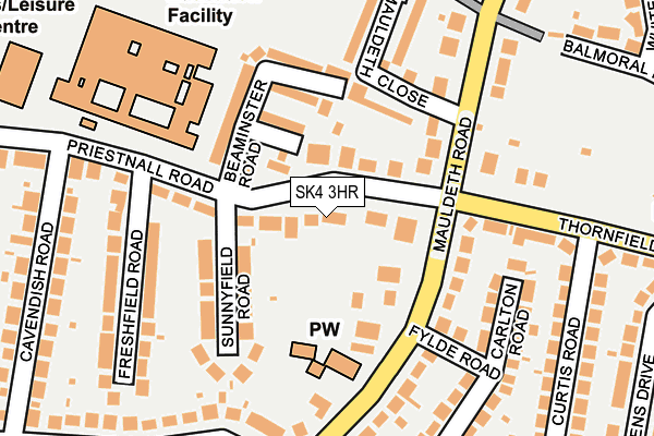 SK4 3HR map - OS OpenMap – Local (Ordnance Survey)