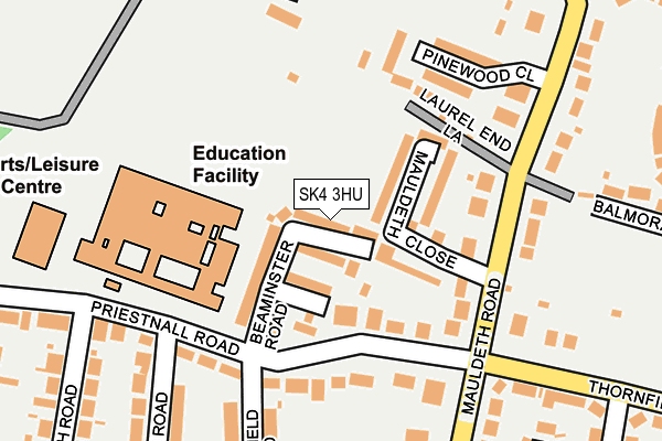 SK4 3HU map - OS OpenMap – Local (Ordnance Survey)