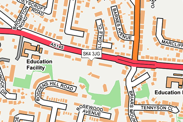 SK4 3JG map - OS OpenMap – Local (Ordnance Survey)