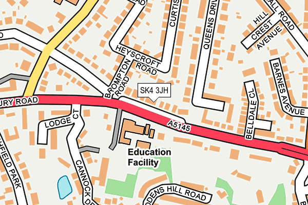 SK4 3JH map - OS OpenMap – Local (Ordnance Survey)