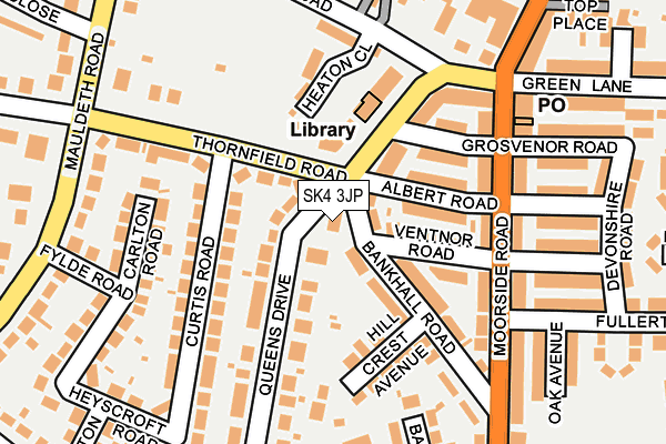 SK4 3JP map - OS OpenMap – Local (Ordnance Survey)