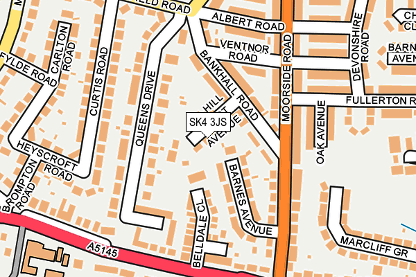 SK4 3JS map - OS OpenMap – Local (Ordnance Survey)