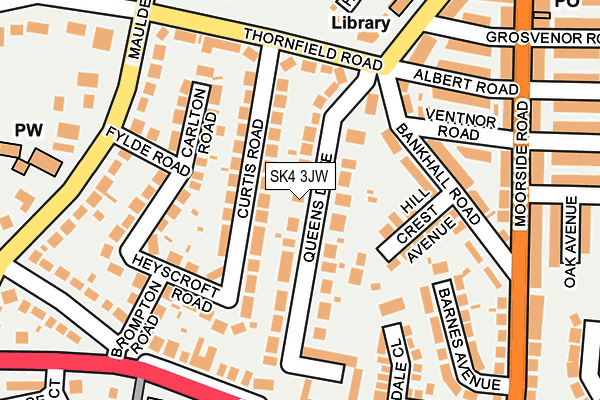 SK4 3JW map - OS OpenMap – Local (Ordnance Survey)