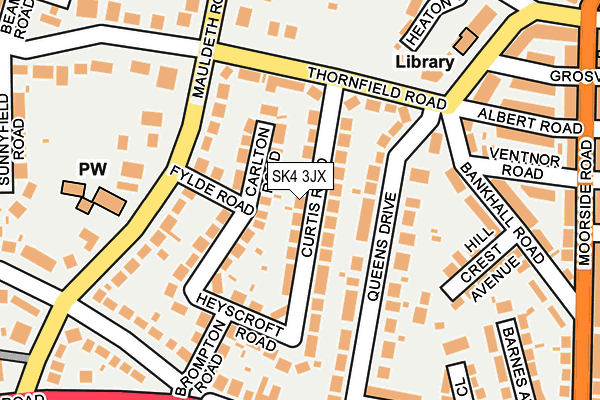 SK4 3JX map - OS OpenMap – Local (Ordnance Survey)