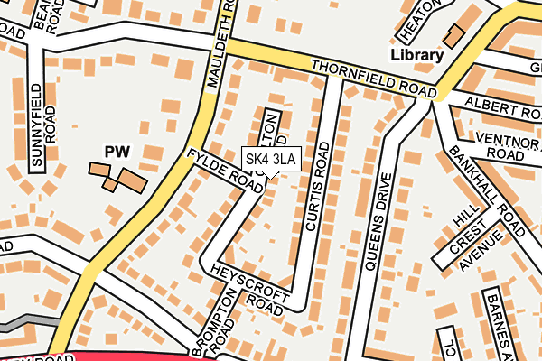 SK4 3LA map - OS OpenMap – Local (Ordnance Survey)