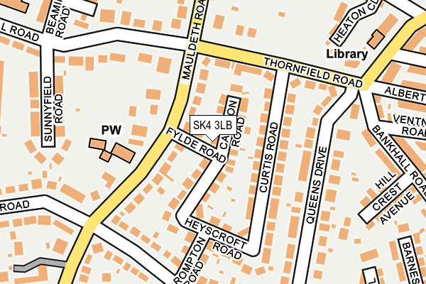 SK4 3LB map - OS OpenMap – Local (Ordnance Survey)