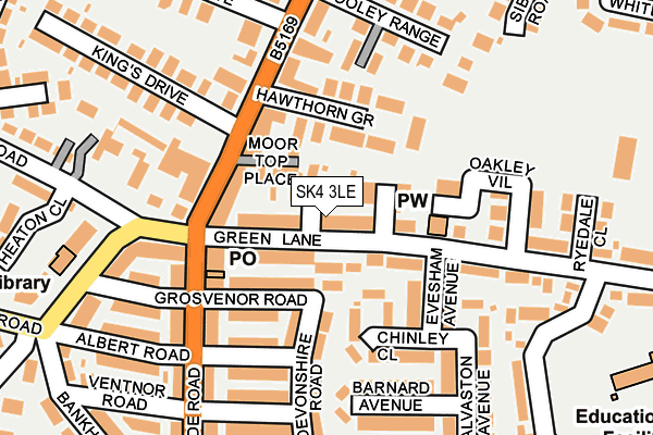 SK4 3LE map - OS OpenMap – Local (Ordnance Survey)