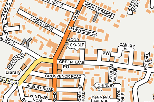 SK4 3LF map - OS OpenMap – Local (Ordnance Survey)