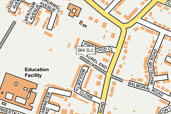 SK4 3LU map - OS OpenMap – Local (Ordnance Survey)