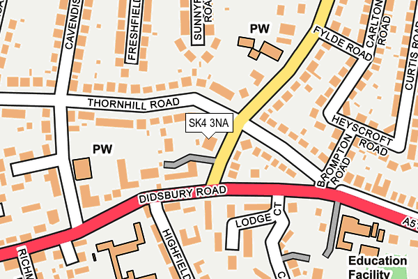 SK4 3NA map - OS OpenMap – Local (Ordnance Survey)