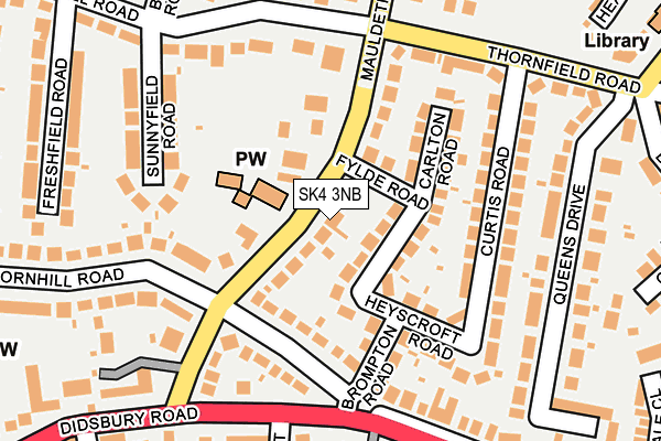 SK4 3NB map - OS OpenMap – Local (Ordnance Survey)