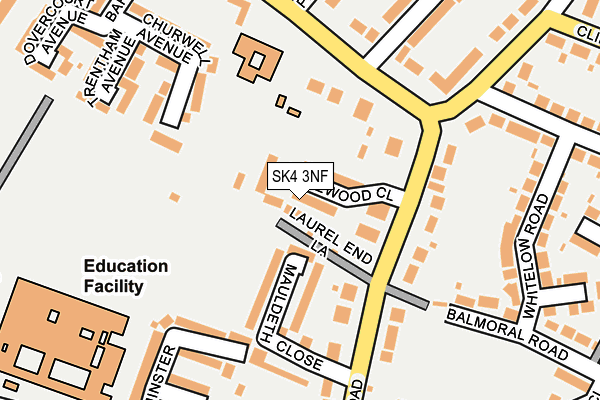SK4 3NF map - OS OpenMap – Local (Ordnance Survey)