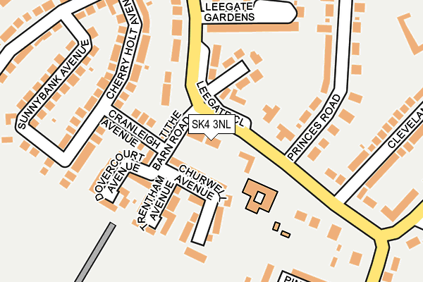 SK4 3NL map - OS OpenMap – Local (Ordnance Survey)