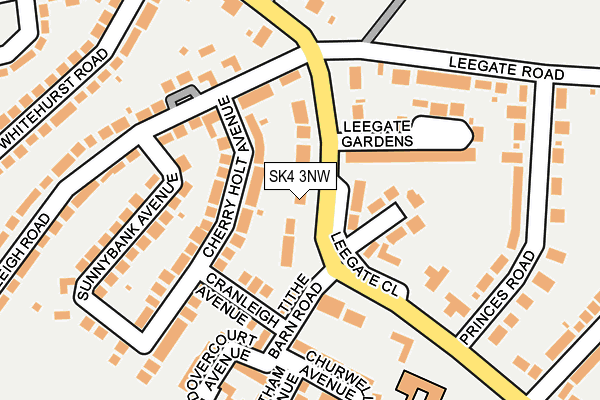 SK4 3NW map - OS OpenMap – Local (Ordnance Survey)