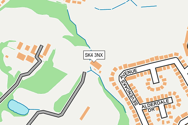 SK4 3NX map - OS OpenMap – Local (Ordnance Survey)