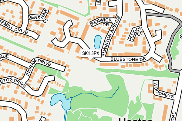 SK4 3PX map - OS OpenMap – Local (Ordnance Survey)