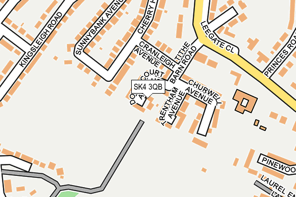 SK4 3QB map - OS OpenMap – Local (Ordnance Survey)