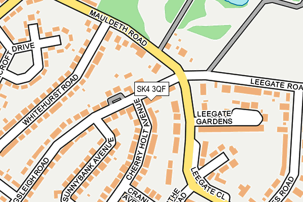 SK4 3QF map - OS OpenMap – Local (Ordnance Survey)