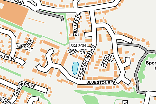 SK4 3QH map - OS OpenMap – Local (Ordnance Survey)