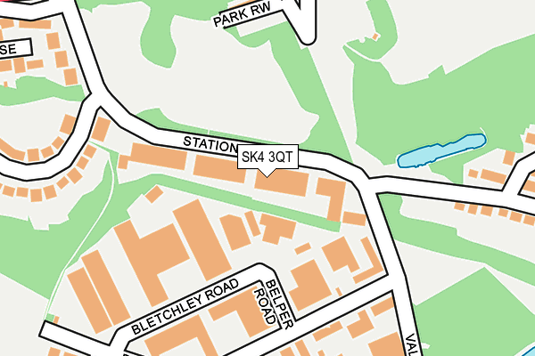 SK4 3QT map - OS OpenMap – Local (Ordnance Survey)