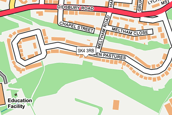 SK4 3RB map - OS OpenMap – Local (Ordnance Survey)